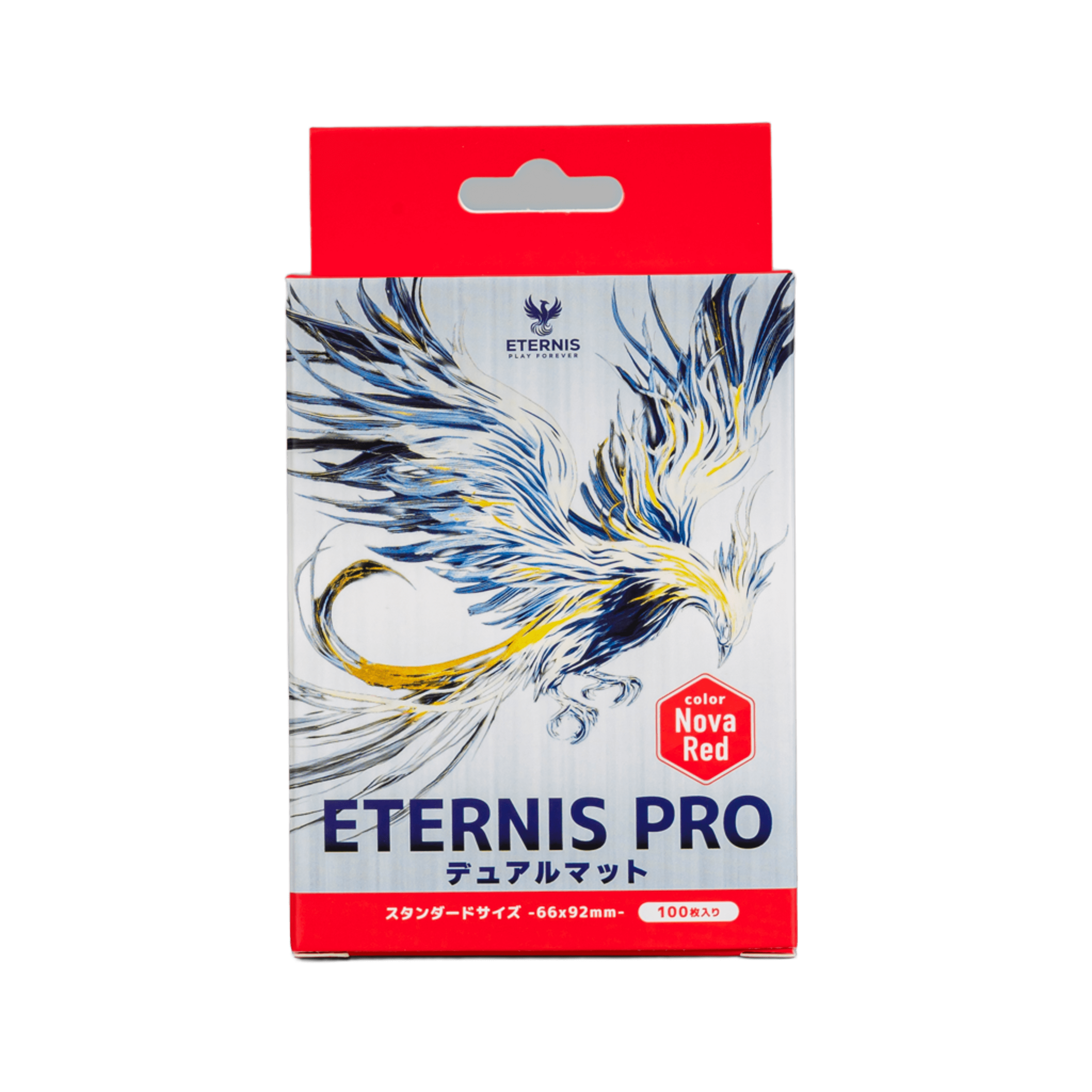 ETERNIS PRO デュアルマットスリーブ 66x92mm - 100枚 – Nova Red - 標準サイズ