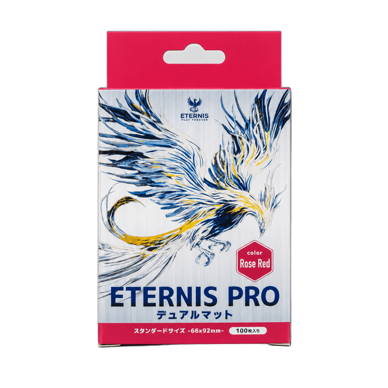 ETERNIS PRO デュアルマットスリーブ 66x92mm - 100枚 – Rose Red - 標準サイズ
